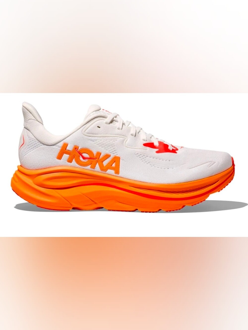 Hoka Clifton 10 Women's Frost/Orange Zest Size 9B